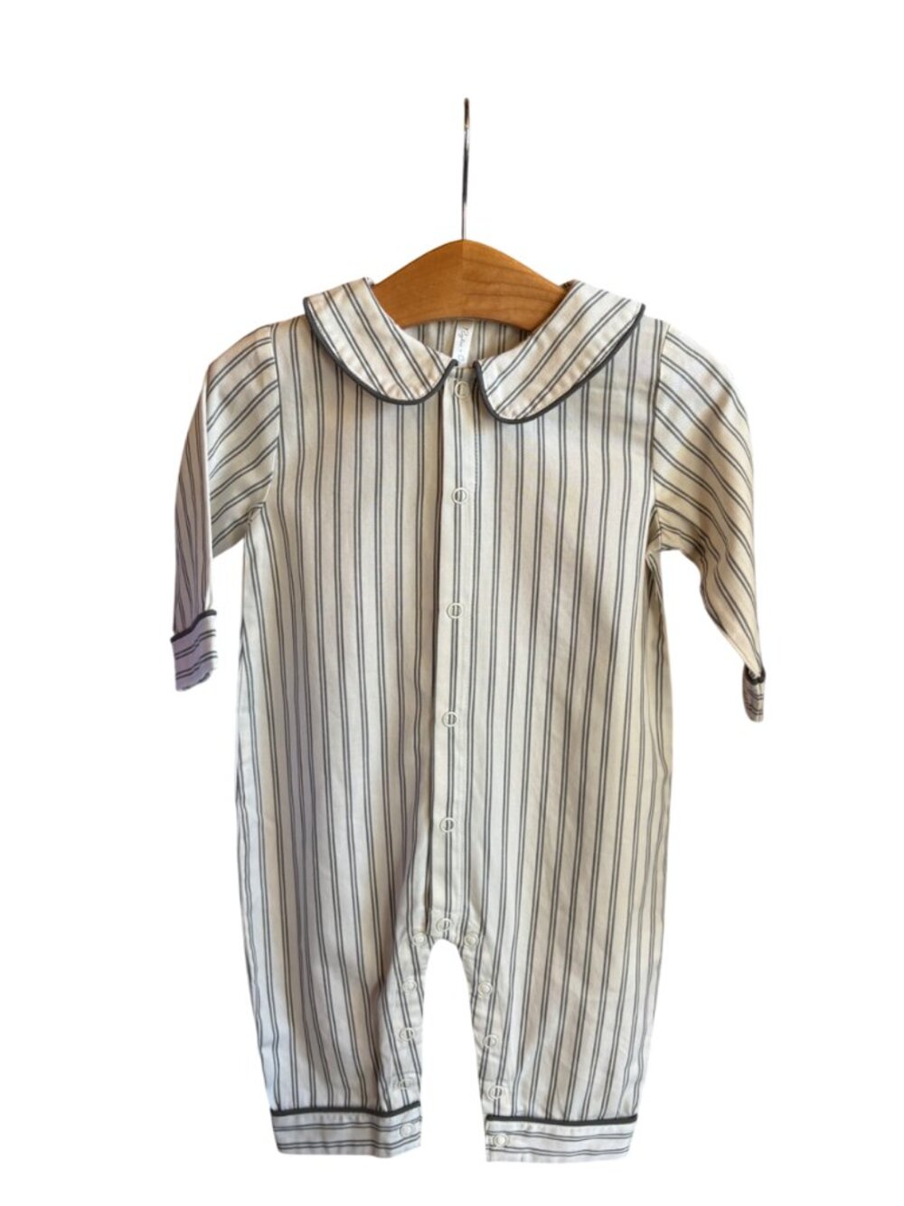 Rylee + Cru Striped Collared Jumpsuit Size 3-6M